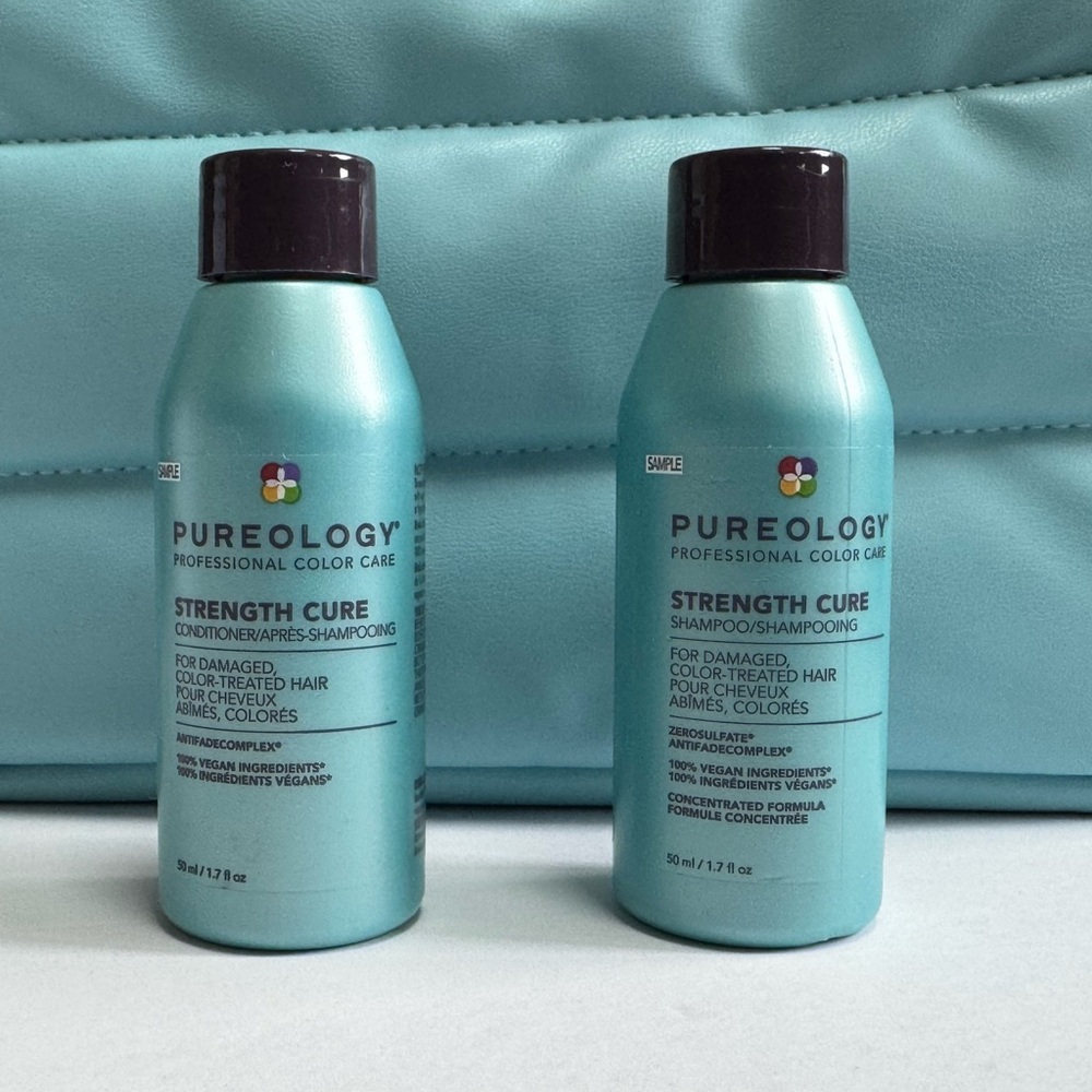 Pureology Strength Cure Travel Set with Aqua Bag: Shampo & Conditioner: New - Picture 2 of 4
